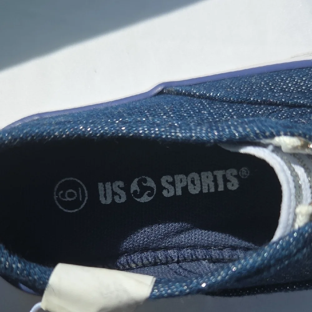 Navy Kids Sneakers with Heart Charm - Picture 6 of 6